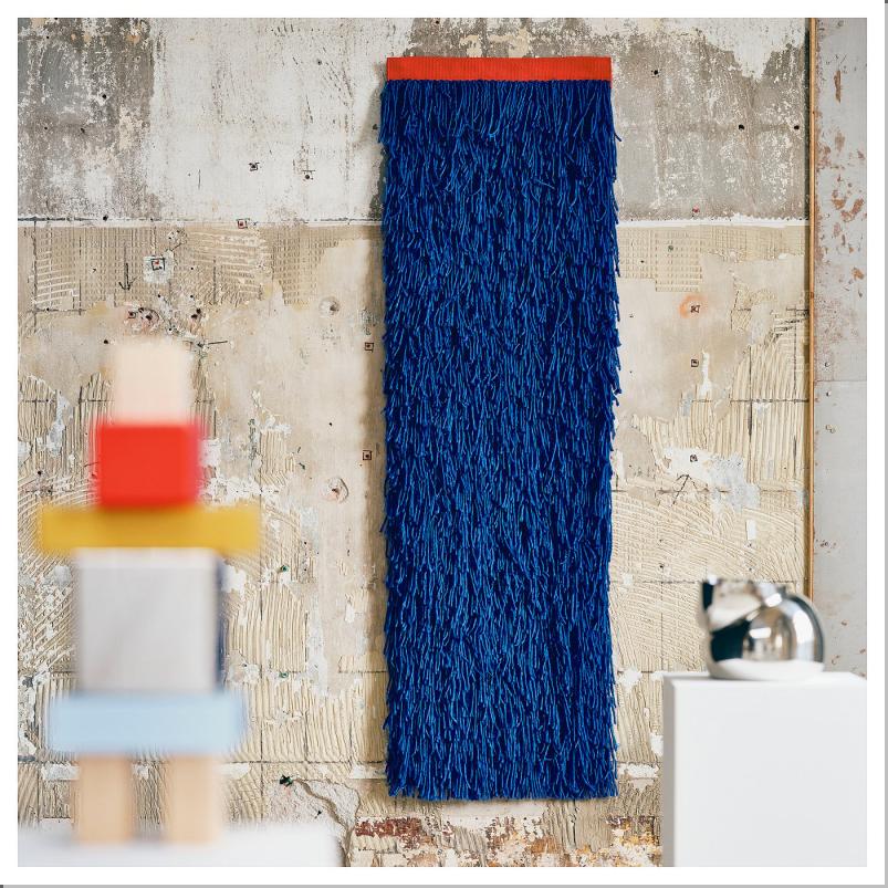 KONSTRUNDA コンストルンダ ハンギングタペストリー - ブルー 50x160cm