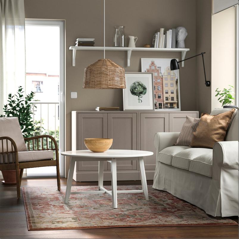 JARNVAG ヤーンヴェグ ラグ パイル短 - 飾り模様 ピンク/ベージュ 160x230cm