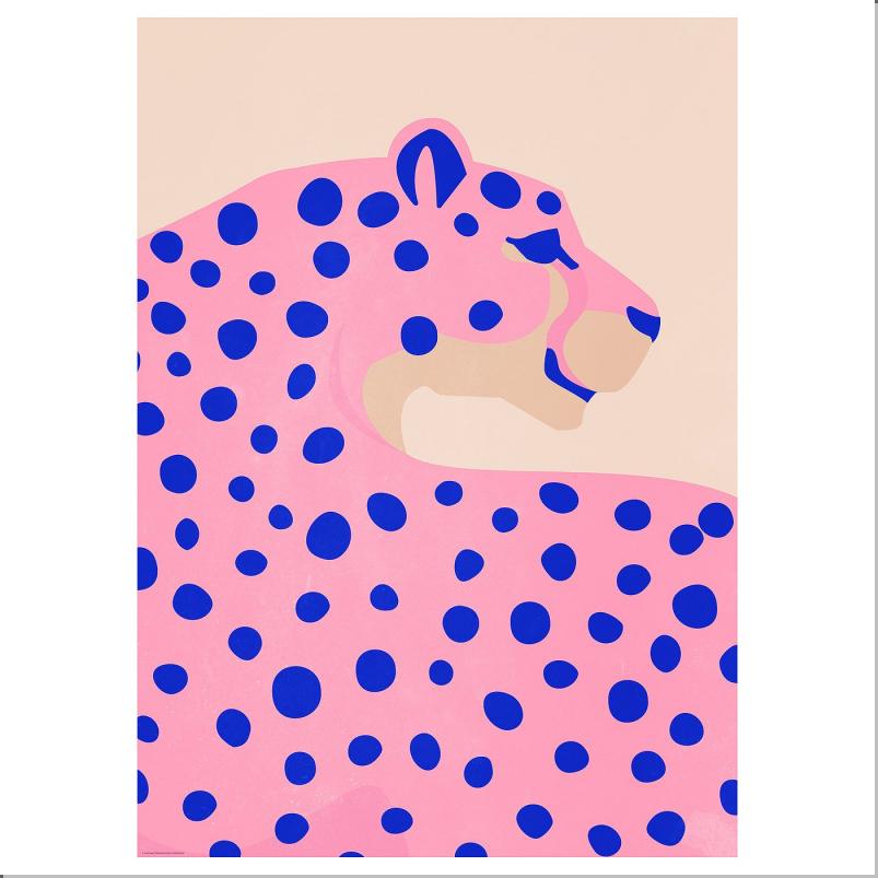 BILD ビルド ポスター - 水玉模様のヒョウ 50x70cm