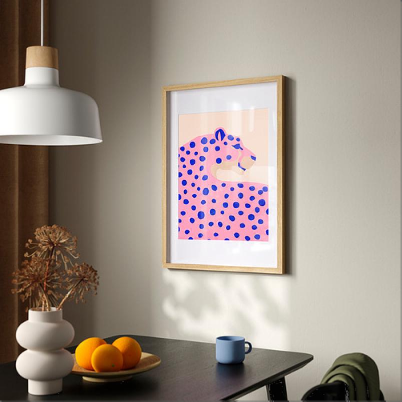 BILD ビルド ポスター - 水玉模様のヒョウ 50x70cm