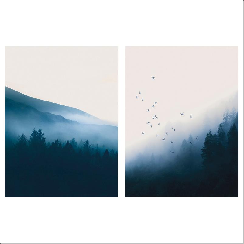 PJATTERYD プィエッテリード アート - 夜明けのかすみ 30x40cm