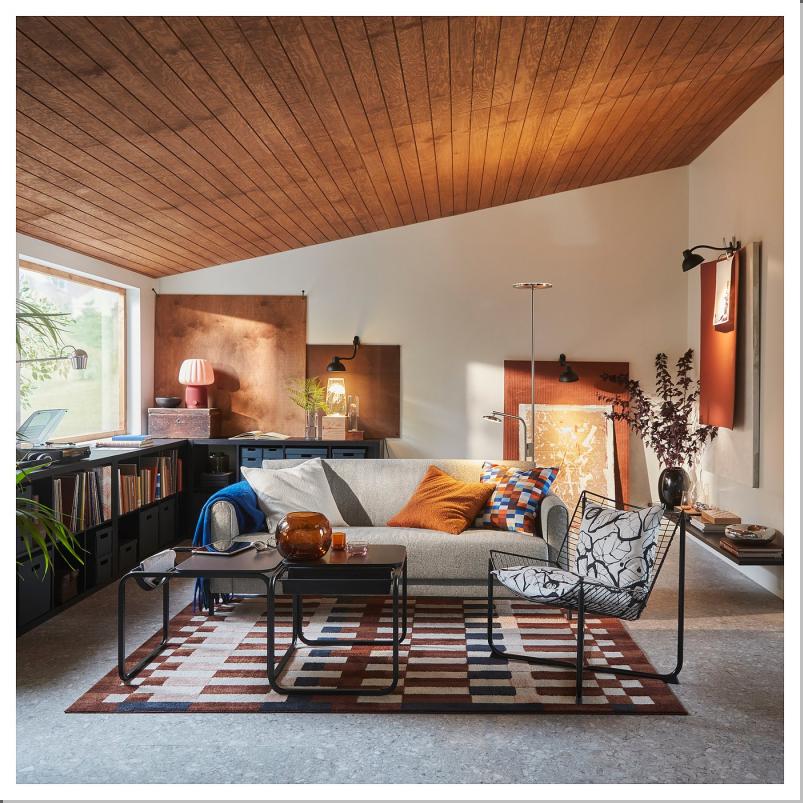 MARKBLAMME マルクブロメ ラグ パイル短 - マルチカラー/チェック模様 160x230cm