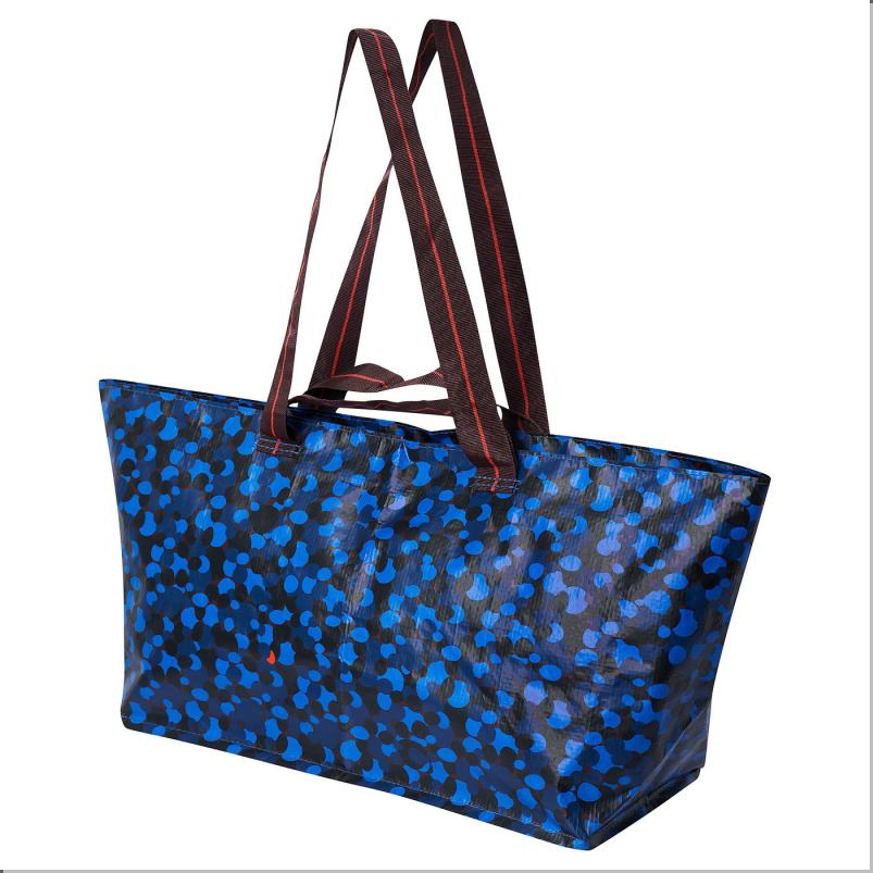 SPJUTSO スプユートソ キャリーバッグ - ブルー 模様入り 18x45x28cm/22L