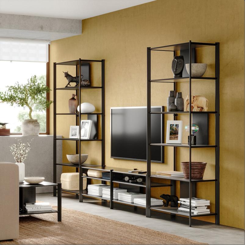 JATTESTA イェッテスタ テレビボード - ブラック 320x40x195cm