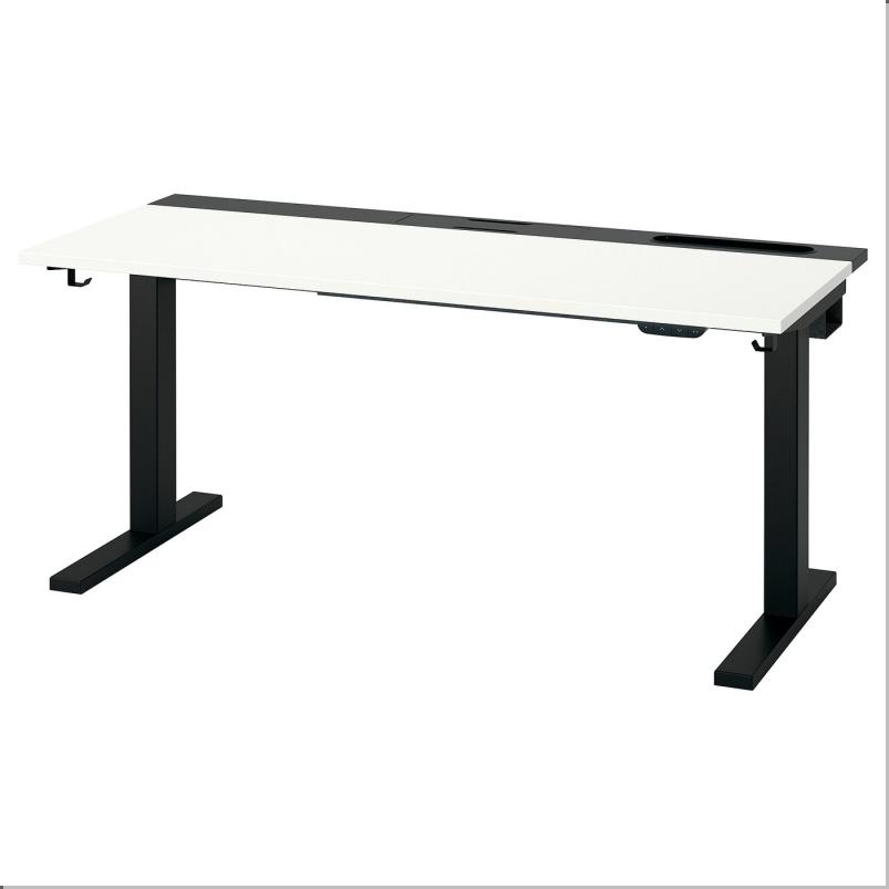 MITTZON ミッツォーン デスク 昇降式 - 100V ホワイト/ブラック 140x60cm