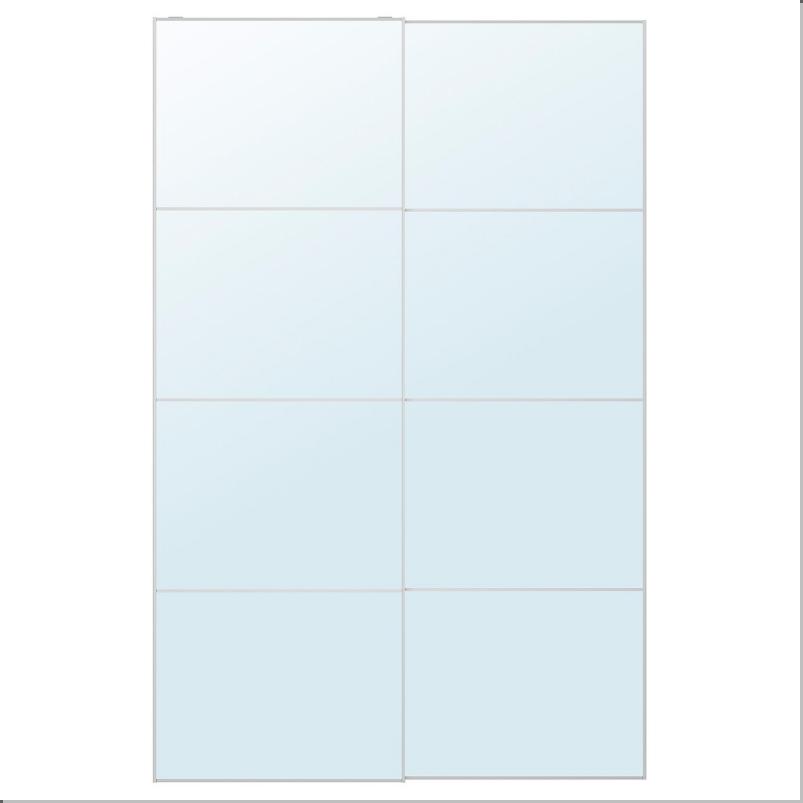 AULI アウリ 引き戸 2枚組 - ミラーガラス 150x236cm