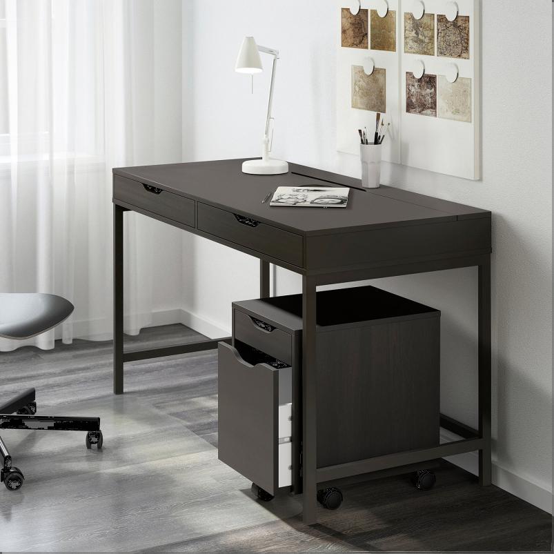 ALEX アレクス 引き出しユニット キャスター付き - ブラックブラウン/ブラック 36x50cm