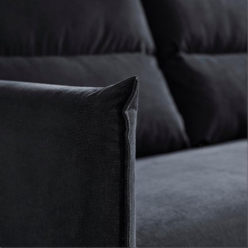 MANNARP マッナルプ 3人掛けソファ - サクセマーラ ブラックブルー