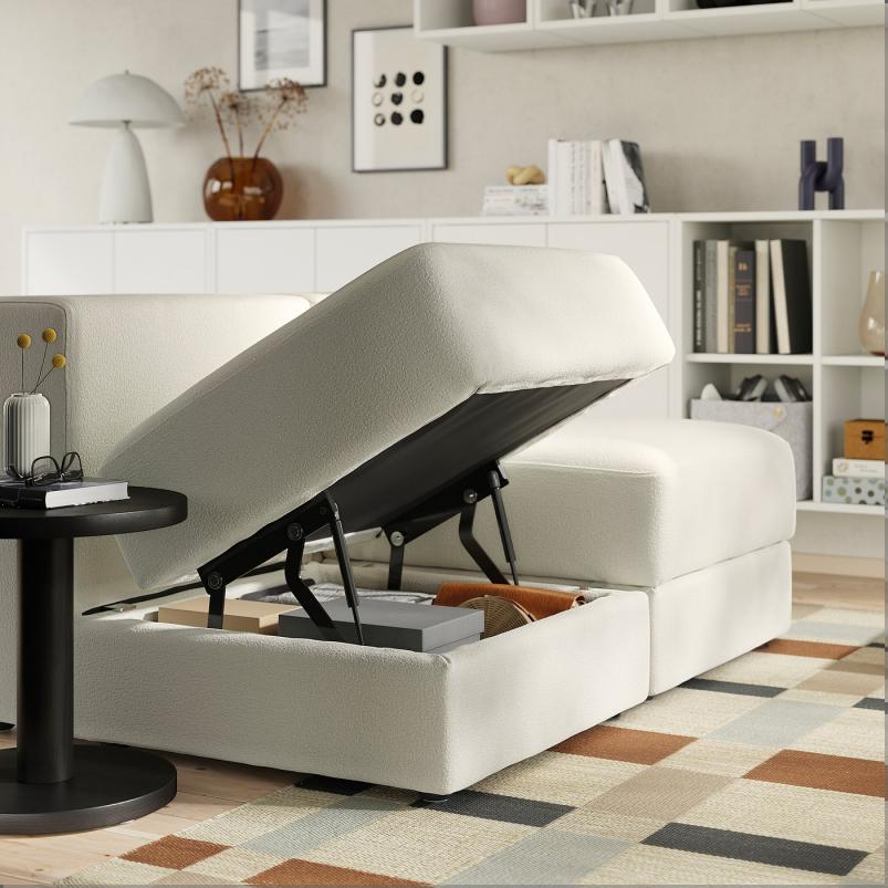 JATTEBO イェッテボ 1人掛けモジュール 収納付き - アクスヴァラ オフホワイト