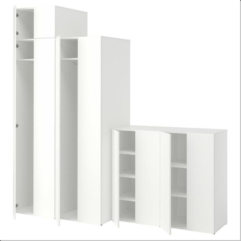 LASTARE ラスタレ ワードローブコンビネーション - ホワイト 240x62x236cm