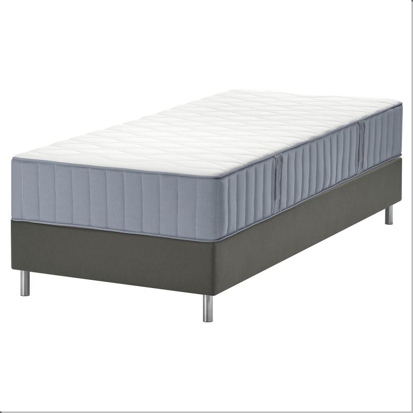 LYNGOR リンゴール すのこベッド マットレス付き - ヴォーグストランダ ふつう/ライトブルー ダークグレー 90x200cm