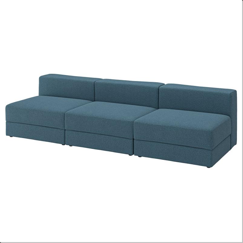 JATTEBO イェッテボ 4.5人掛けモジュールソファ - アクスヴァラ ダークグレーブルー