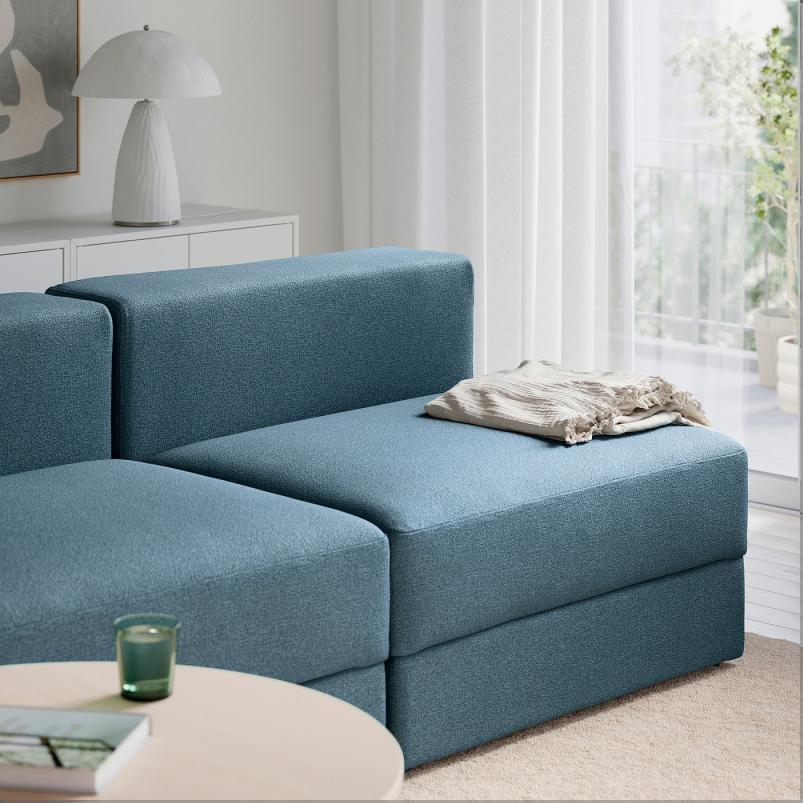 JATTEBO イェッテボ 4.5人掛けモジュールソファ - アクスヴァラ ダークグレーブルー