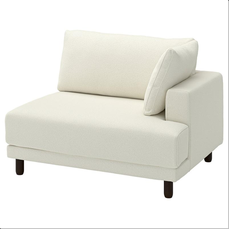 UPPAKRA ウッポークラ 1.5人掛けシートモジュール - アームレスト付き 右/アクスヴァラ オフホワイト