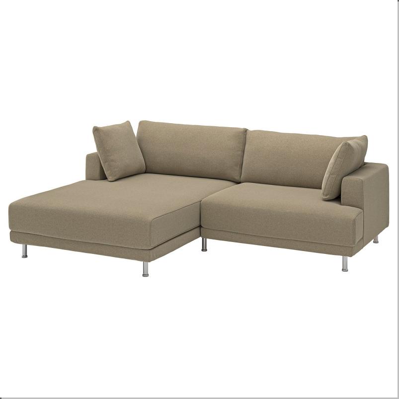 UPPAKRA ウッポークラ 3人掛けモジュールソファ - 寝椅子付き 左/ヨハネスホブ ブラウンベージュ