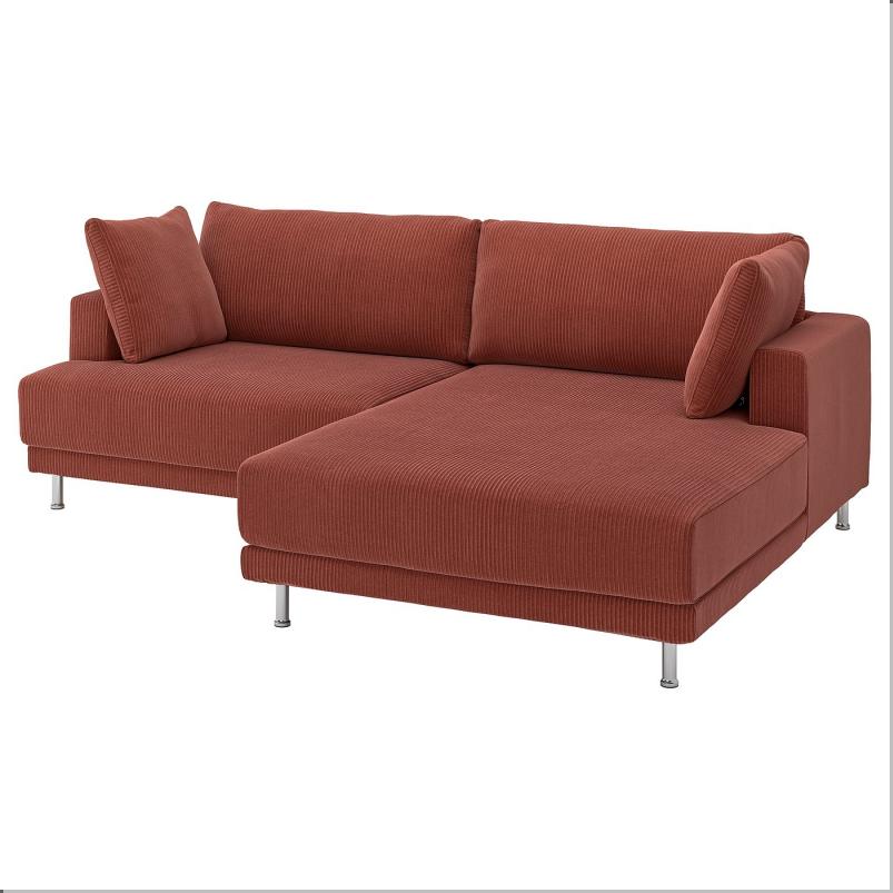 UPPAKRA ウッポークラ 3人掛けモジュールソファ - 寝椅子付き 右/サムサーラ ブラウンレッド