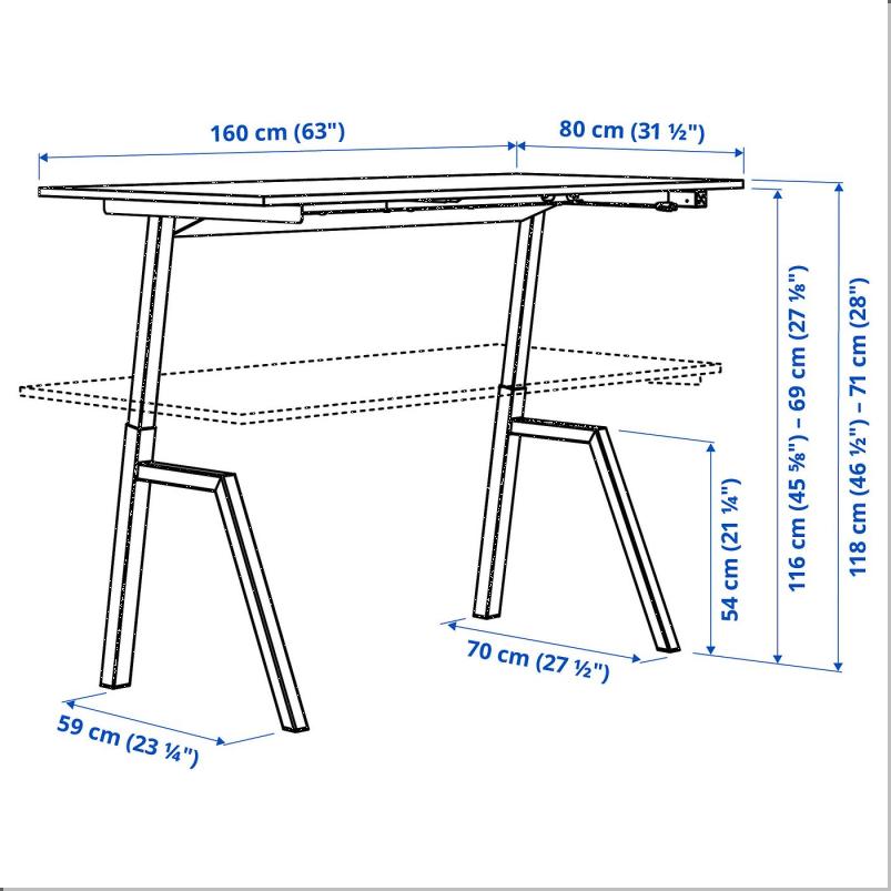 TROTTEN トロッテン / MARKUS マルクス デスク&チェア - 100V/ホワイト ダークグレー 160x80cm