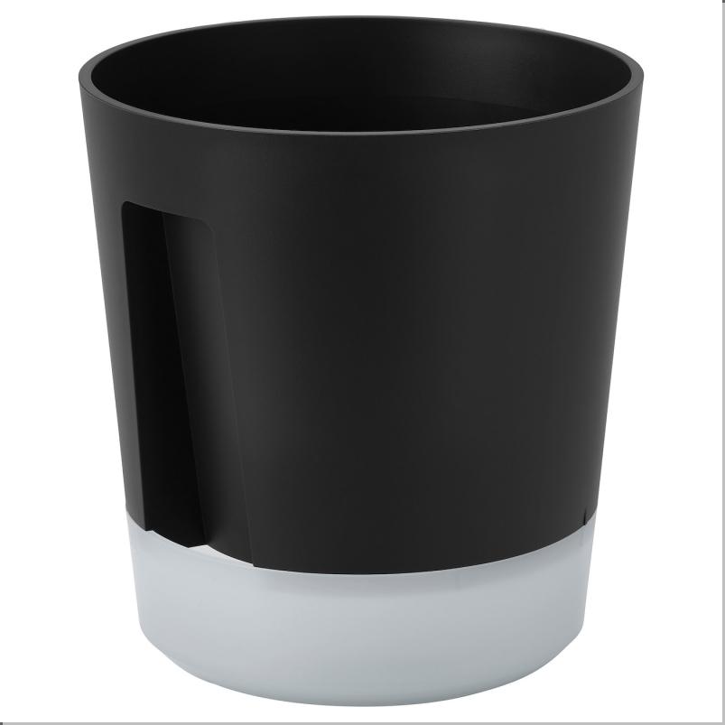 VÅRDTRÄD ヴォルドトレド 自動水やり機能付き植木鉢 - 室内/屋外用 透明/チャコール 15 cm