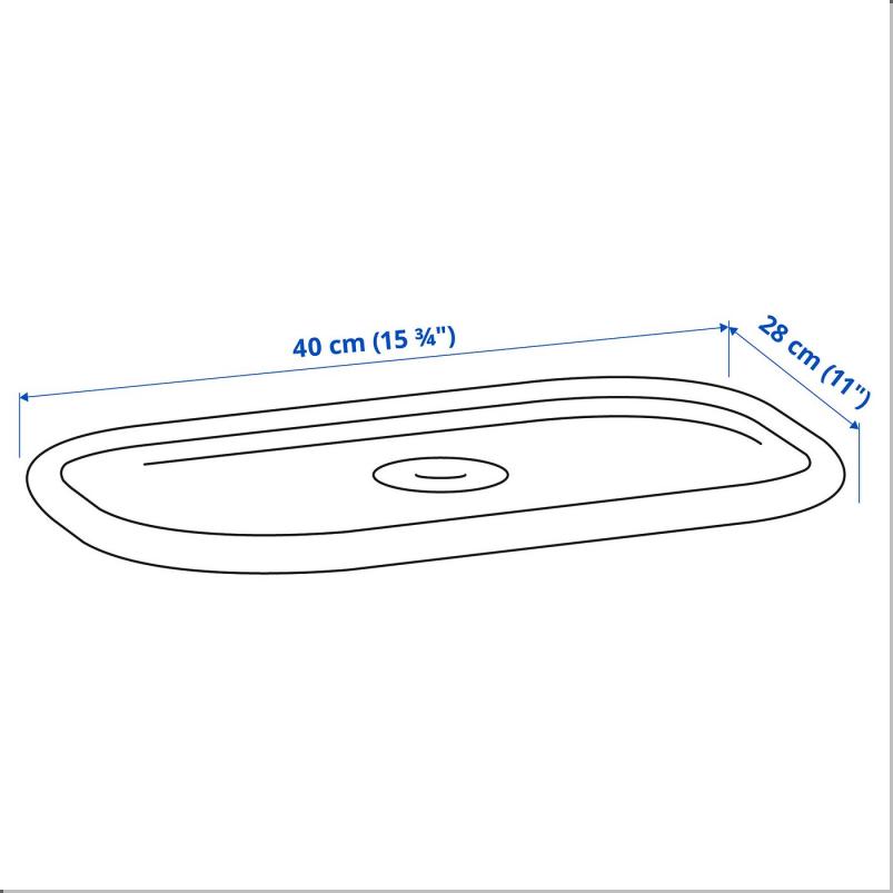 TROFAST トロファスト ふた - ホワイト 40x28cm