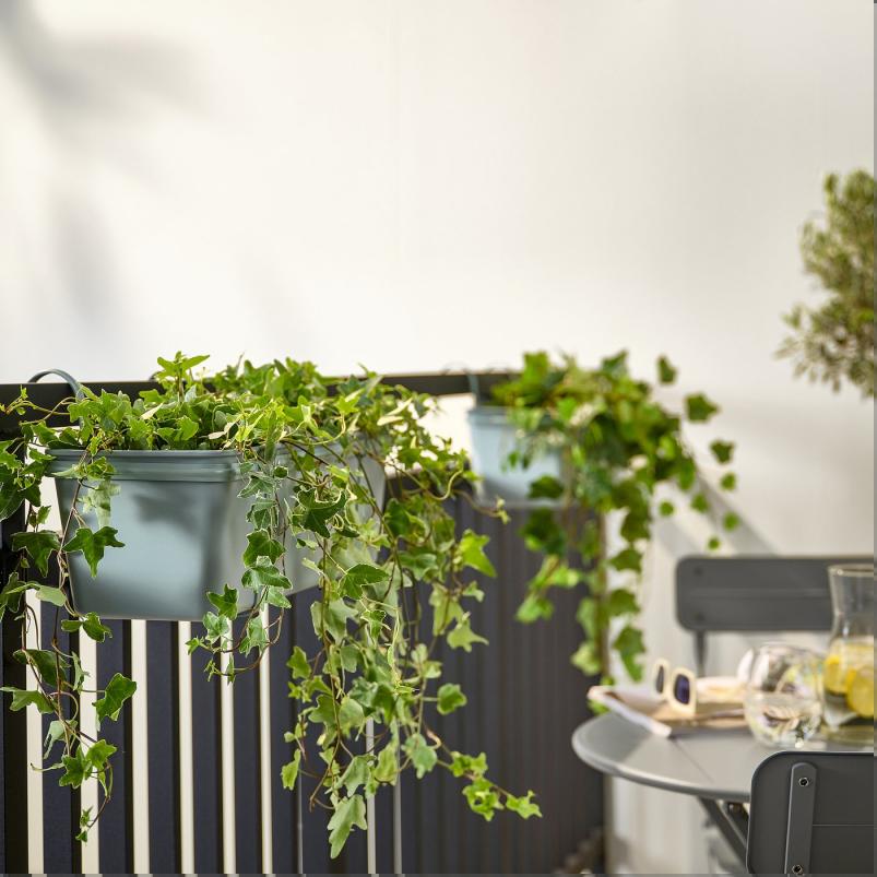 ROSENKAL ロセンコール フラワーボックス ホルダー付き - 屋外用 ターコイズ 48x18cm
