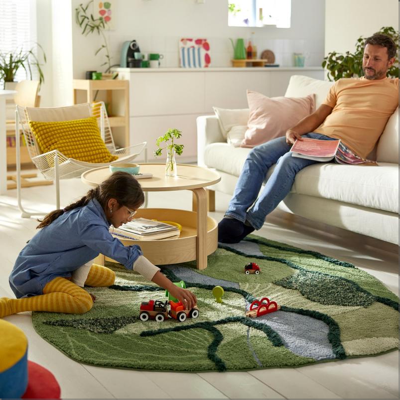 GREJSIMOJS グレイシモイス ラグ パイル長 - グリーン 153x215cm