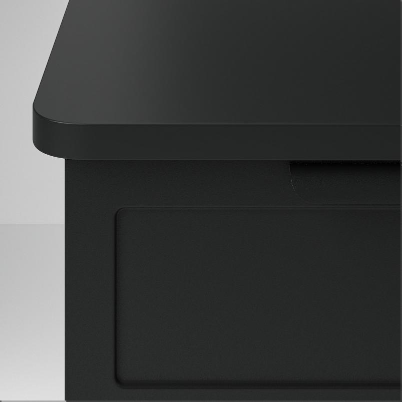 GRAFJALLET グローフェレット 壁取り付け式サイドテーブル - チャコール 42x29x31cm