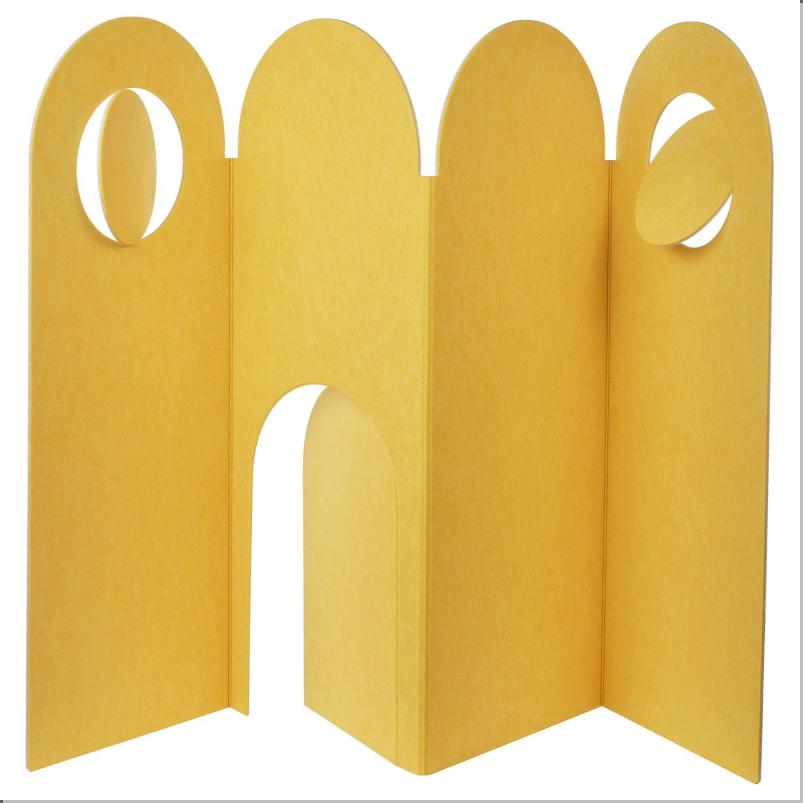 GREJSIMOJS グレイシモイス ルームディバイダー - イエロー/グレー 190x120cm