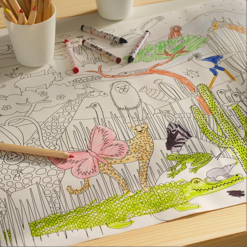 SANDLOPARE サンドローパレ ぬり絵ロール紙 - サバンナ 10m