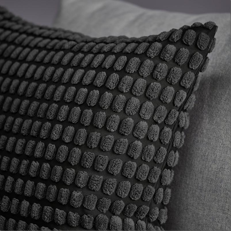 SVARTPOPPEL スヴァルトポッペル クッションカバー - チャコール 65x65cm