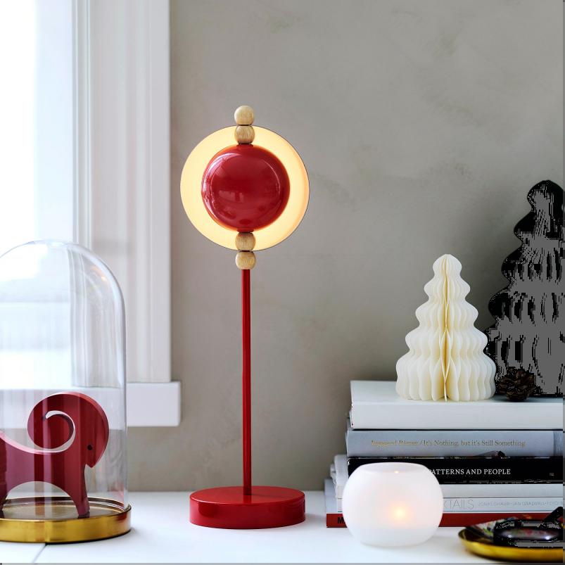 STRALA ストローラ LEDデコレーションテーブルランプ - メタル 電池式/レッド