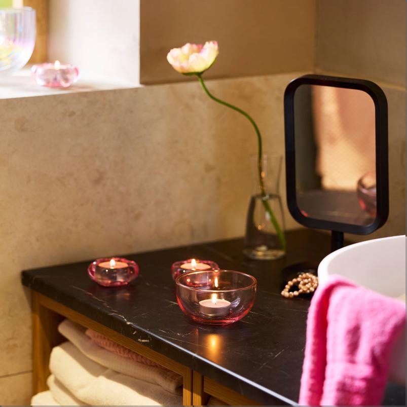 LOTSFÅGEL ロッツフォーゲル アロマティーライトキャンドル - 赤いベリー ライトピンク 3.5 時間