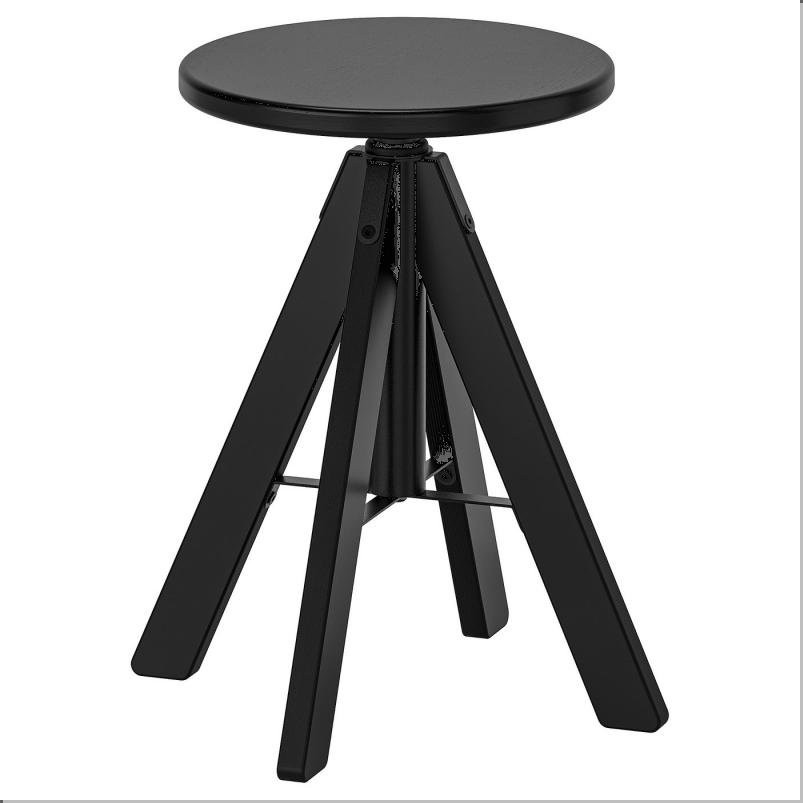 RUDSTORP ルードストルプ スツール - ブラック 44-55cm