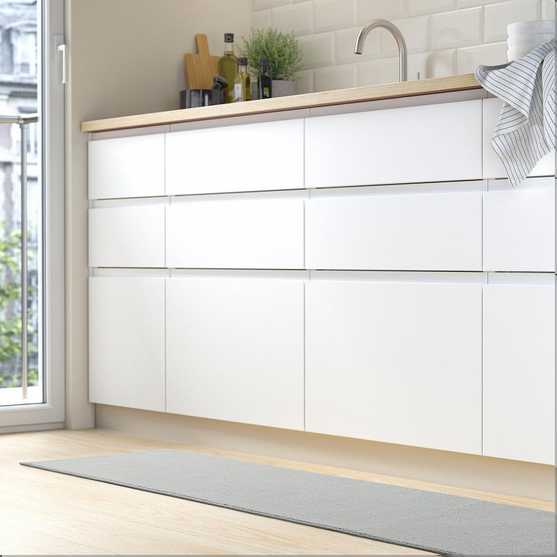 KORFALT ショルフェルト キッチンマット - ライトグレー 45x180cm