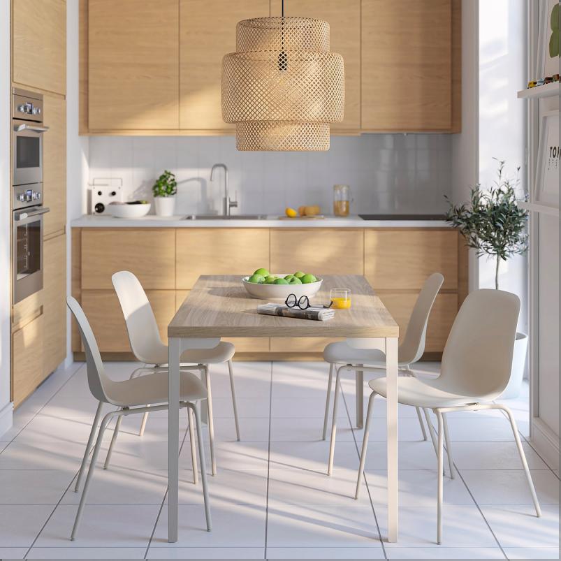 SKALSTA スコールスタ チェア 下部フレーム - パイプ メタル/ライトグレーベージュ