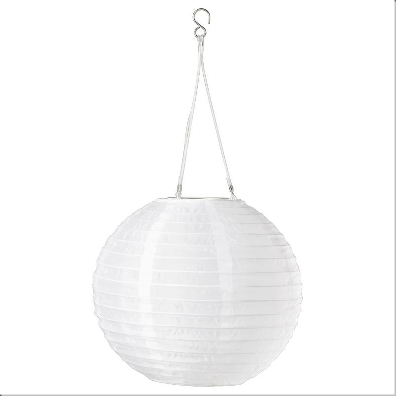 SOLVINDEN ソルヴィンデン LED太陽電池式ペンダントランプ - 屋外用/球形 ホワイト 30cm