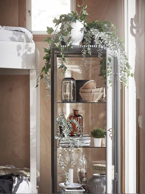 FEJKA フェイカ 人工観葉植物 - 室内/屋外用 つり下げ型/ユーカリ 9cm