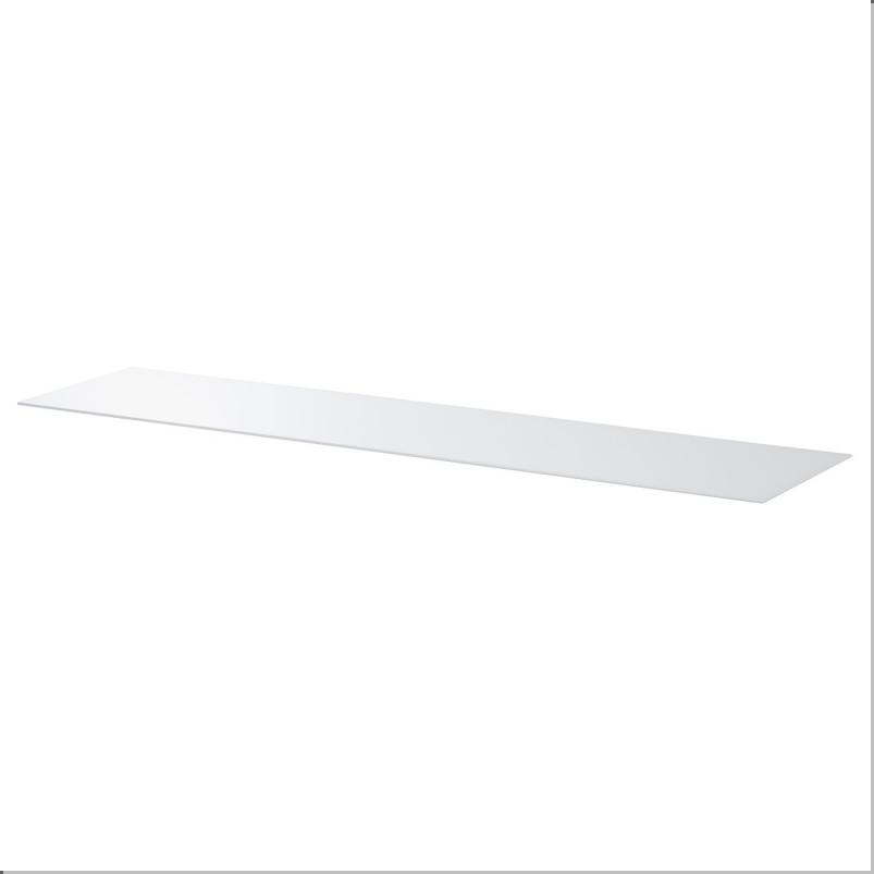 BESTA ベストー トップパネル - ガラス/ホワイト 180x40cm