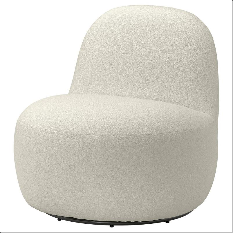 LILLESATER リレセーテル 回転イージーチェア - アクスヴァラ オフホワイト