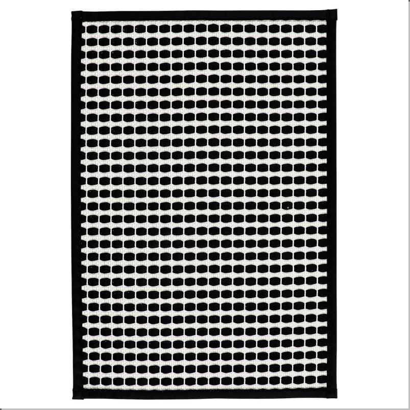 KALLGATE カルゲート バスマット - ブラック/ホワイト 40x60cm