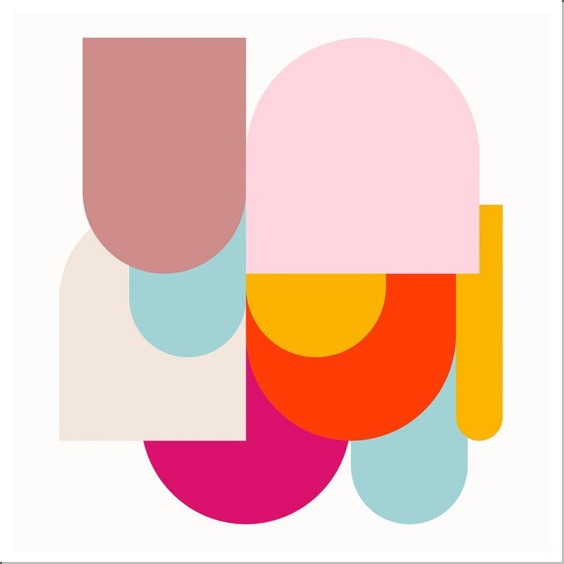 PJATTERYD プィエッテリード アート - カラフルな形 56x56cm