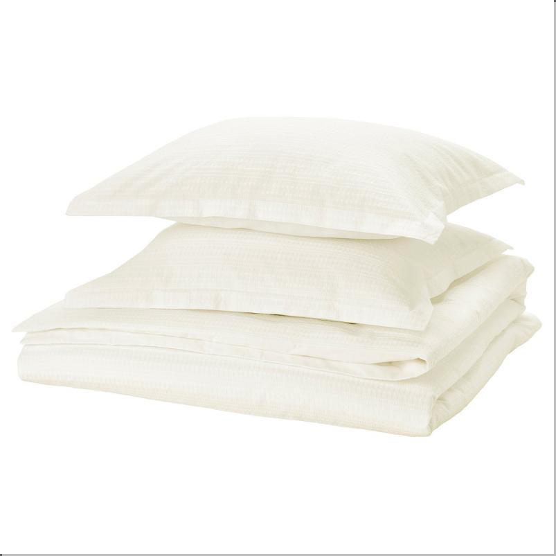 LUKTVICKER ルクトヴィッケル 掛け布団カバー＆枕カバー（枕カバー2枚） - ホワイト 200x200/50x60cm