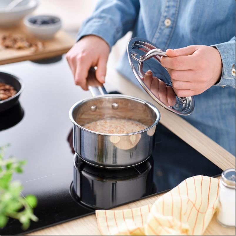 IKEA 365+ 片手鍋 ふた付き - ステンレススチール 1L