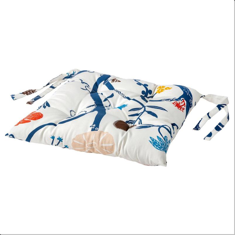 REVFINGERÖRT レーヴフィンゲロート チェアパッド - ボタニカルディテール/ホワイト マルチカラー 40x40x6 cm