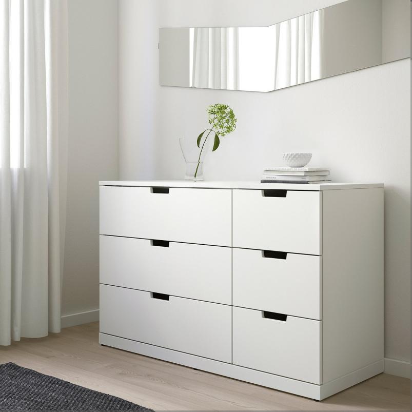NORDLI ノールドリ チェスト（引き出し×6） - ホワイト 120x76cm