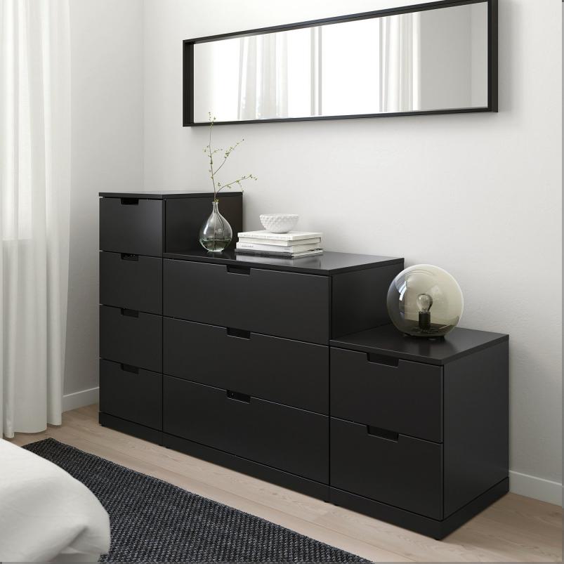 NORDLI ノールドリ チェスト（引き出し×9） - チャコール 160x99cm