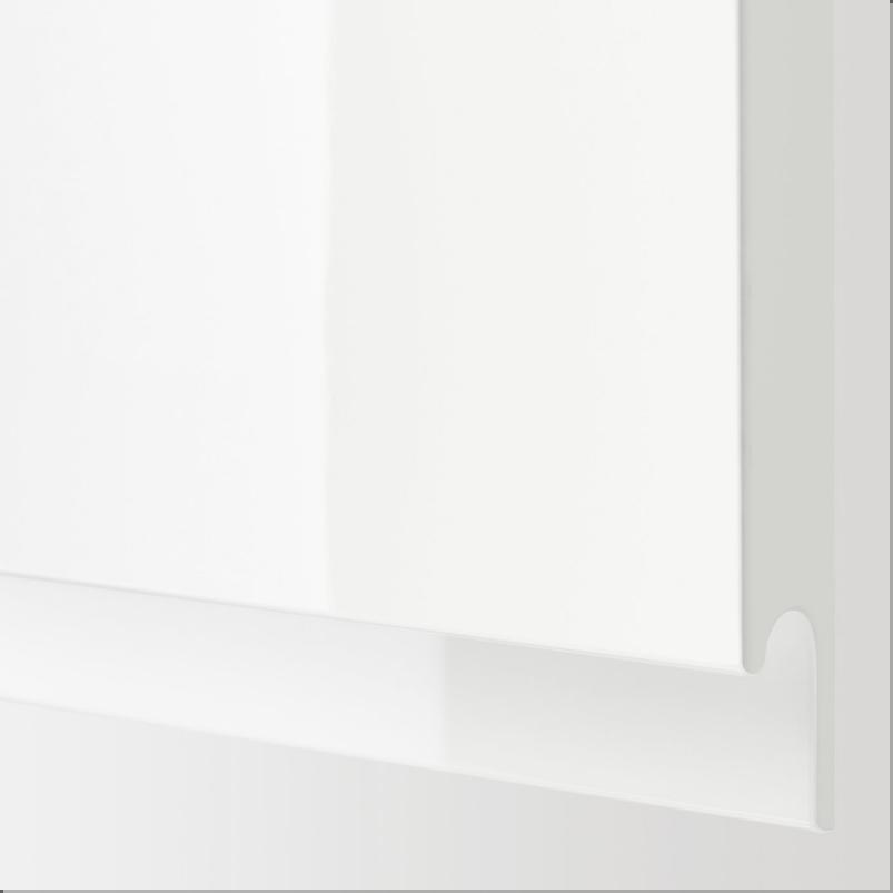METOD メトード ベースキャビネット 棚板付き - ホワイト/ヴォックストルプ ハイグロス/ホワイト 60x60x80cm