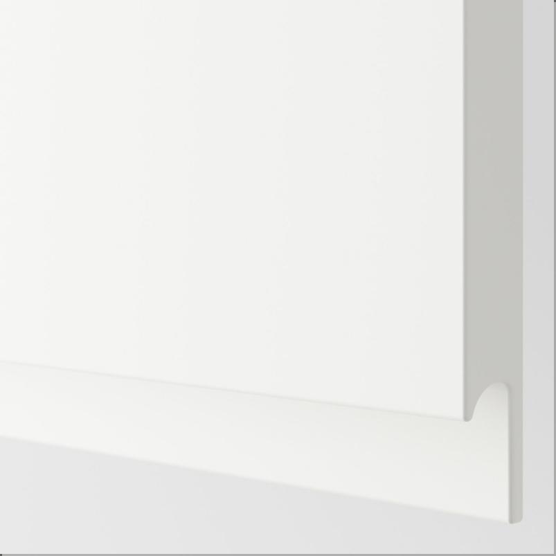 METOD メトード ウォールキャビネット 棚板付き - ホワイト/ヴォックストルプ マットホワイト 40x37x60cm