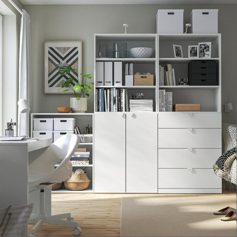 LASTARE ラスタレ 収納コンビネーション - ホワイト 240x42x200cm