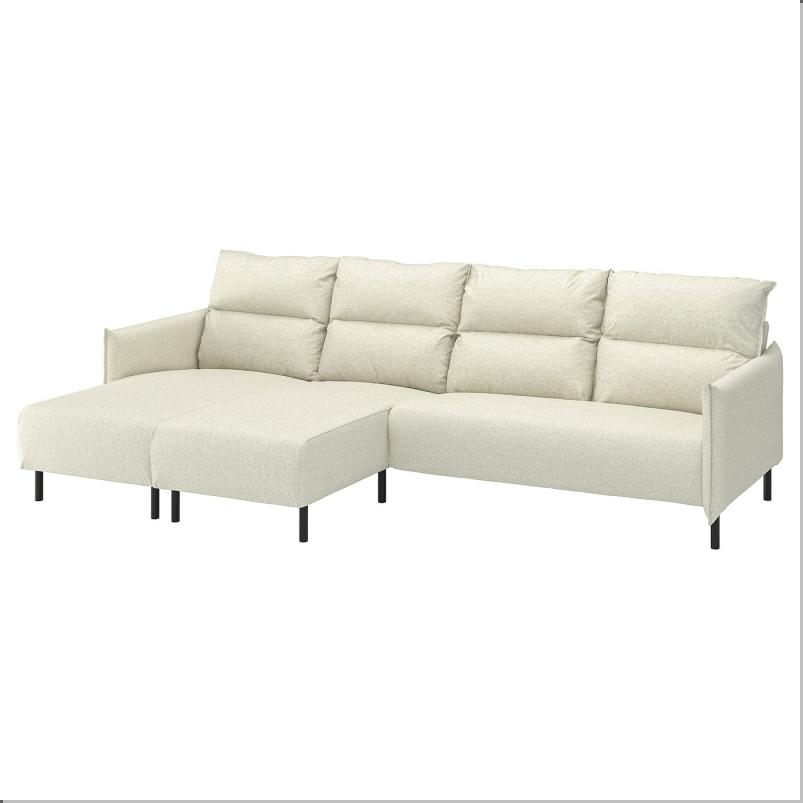 MANNARP マッナルプ 4人掛けソファ 寝椅子付き - グンナレド ベージュ