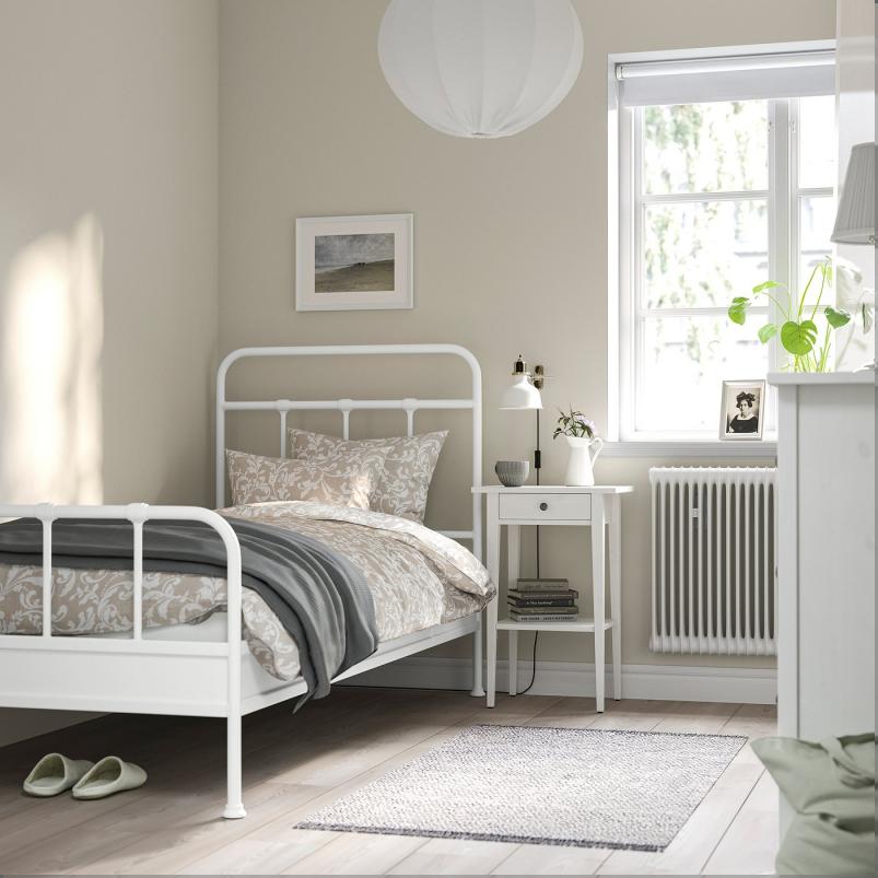 STJARNO シェルノー ベッドフレーム - ホワイト/リルヘラン 90x200cm